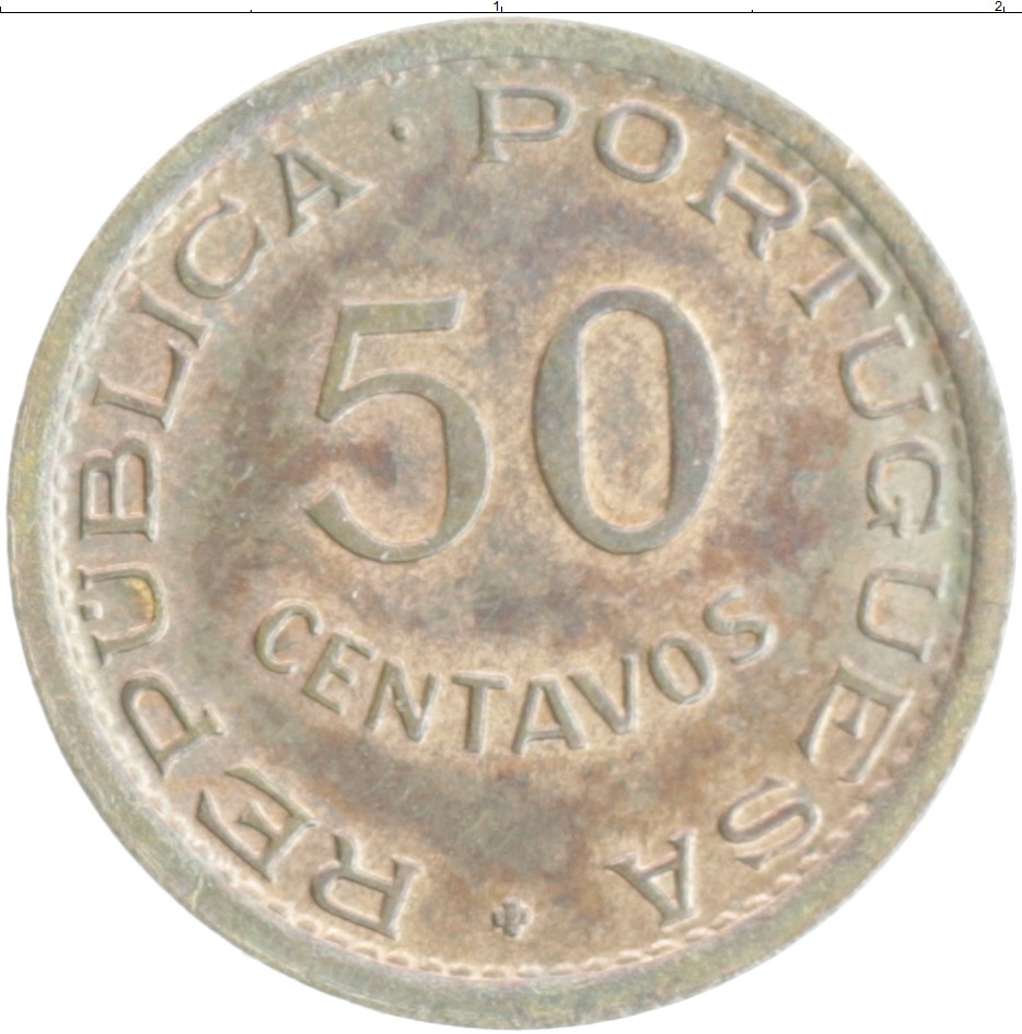 Монета 50 сентаво Гвинеи 1952 года Бронза Португальский протекторат