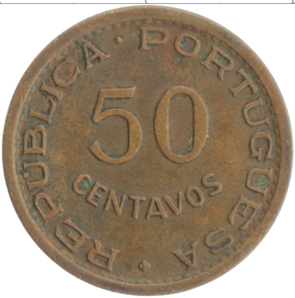Монета 50 сентаво Гвинеи 1952 года Бронза Протекторат Португалии