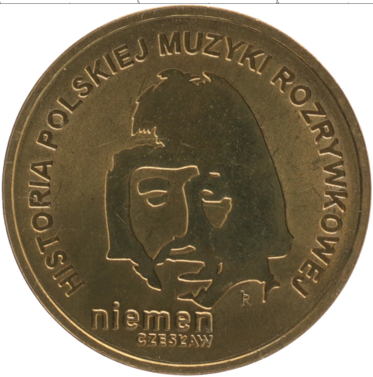 Монета 2 злотых Польши 2009 года Латунь Чеслав Немен