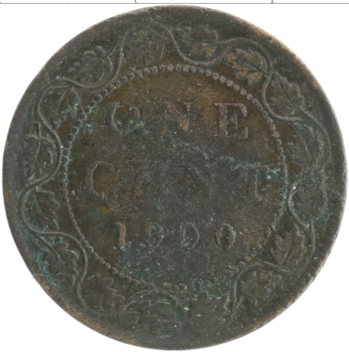 Монета цент Канады 1900 года Бронза Виктория