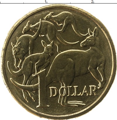 Монета австралия 1 доллар