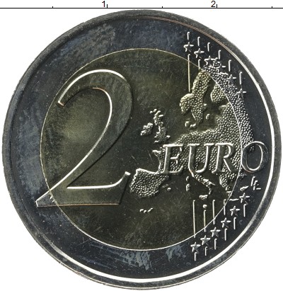 

Монеты Клуб Нумизмат, Монета Люксембург 2 евро 2015 125 лет правления династии Нассау-В...