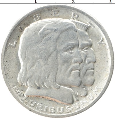 

Монеты Клуб Нумизмат, Монета США 1/2 доллара 1936 300 лет первых поселений на острове Л...