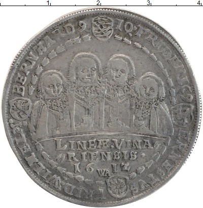 

Монеты Клуб Нумизмат, Монета Саксен-Веймар 1 талер 1612 Иоганн Эрнст Серебро XF