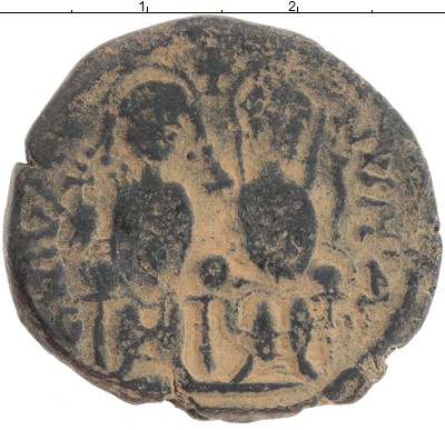 Бронзовая монета византии. Монета фоллис Византия. 1 Фоллис Византия.