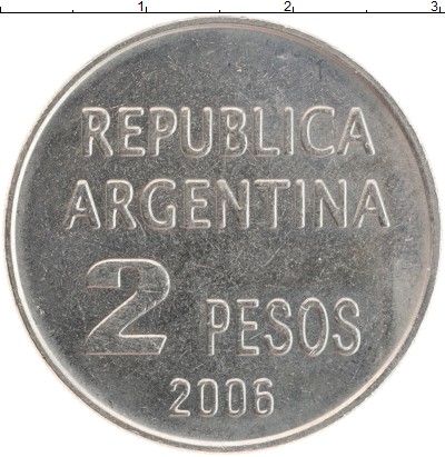 

Монеты Клуб Нумизмат, Монета Аргентина 2 песо 2006 Декларация прав человека Медно-никел...