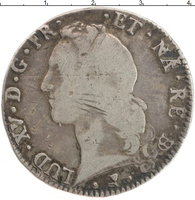 

Монеты Клуб Нумизмат, Монета Франция 1/20 экю 1779 Людовик XV Серебро XF-
