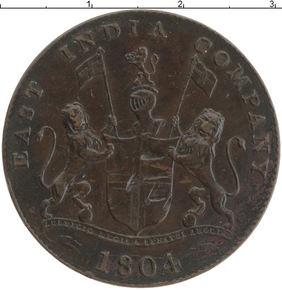 

Монеты Клуб Нумизмат, Монета Суматра 4 кеппинга 1804 Восточно-Индийская компания Медь XF