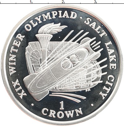 

Монеты Клуб Нумизмат, Монета Остров Мэн 1 крона 2002 Олимпийские игры Серебро Proof
