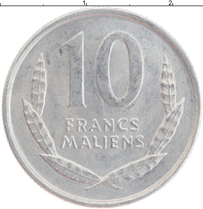

Монеты Клуб Нумизмат, Монета Мали 10 франков 1976 Алюминий XF