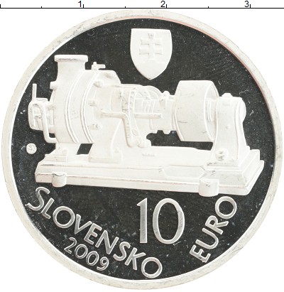 

Монеты Клуб Нумизмат, Монета Словакия 10 евро 2009 Аурель Стодола Серебро Proof-