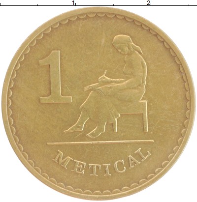 

Монеты Клуб Нумизмат, Монета Мозамбик 1 метикаль 1980 Латунь XF