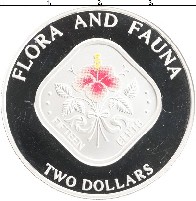 

Монеты Клуб Нумизмат, Монета Багамские острова 2 доллара 1995 Флора и фауна Серебро Proof-