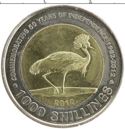 

Монеты Клуб Нумизмат, Монета Уганда 1000 шиллингов 2012 Биметалл XF