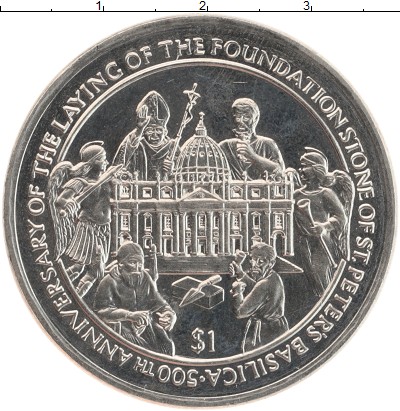 

Монеты Клуб Нумизмат, Монета Сьерра-Леоне 1 доллар 2006 500 лет принятия Христианства М...