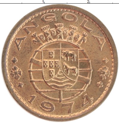 

Монеты Клуб Нумизмат, Монета Ангола 1 эскудо 1974 Бронза XF