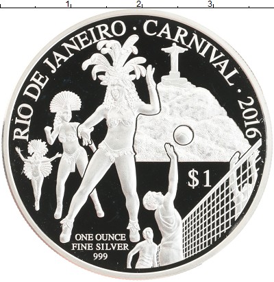

Монеты Клуб Нумизмат, Монета Фиджи 1 доллар 2016 Олимпийские игры в Рио Серебро Proof