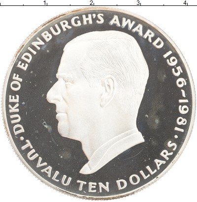 

Монеты Клуб Нумизмат, Монета Тувалу 10 долларов 1981 Принц Эдинбургский Серебро Proof-
