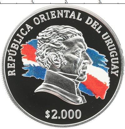 

Монеты Клуб Нумизмат, Монета Уругвай 2000 песо 2015 200 лет Со Дня Принятия Закона о Зе...