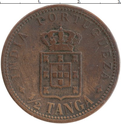

Монеты Клуб Нумизмат, Монета Португальская Индия 1/2 таньга 1903 Карлуш I Бронза XF