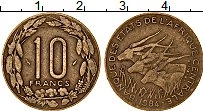монета - центральная африка 10 франков - подробная информация фото 1