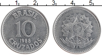 5 51 в рублях. Бразилия 500 крузадо 1988 года. Бразильская монета с надпечаткой. Монеты Бразилии с 1891 по 1975 год..