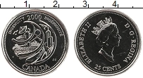монета - канада 25 центов - подробная информация фото 1