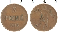 монета - 1894 – 1917 николай ii 5 пенни - подробная информация фото 1