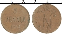монета - 1894 – 1917 николай ii 5 пенни - подробная информация фото 1