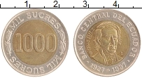 монета - эквадор 1000 сукре - подробная информация фото 1