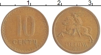 монета - литва 10 центов - подробная информация фото 1