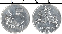 монета - литва 5 центов - подробная информация фото 1