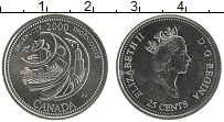 монета - канада 25 центов - подробная информация фото 1