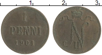 монета - 1894 – 1917 николай ii 1 пенни - подробная информация фото 1