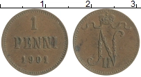 монета - 1894 – 1917 николай ii 1 пенни - подробная информация фото 1