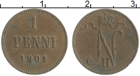 монета - 1894 – 1917 николай ii 1 пенни - подробная информация фото 1