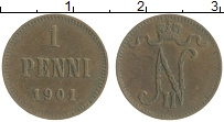монета - 1894 – 1917 николай ii 1 пенни - подробная информация фото 1