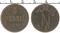 монета - 1894 – 1917 николай ii 5 пенни - подробная информация фото 1