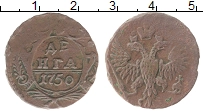 монета - 1741 – 1761 елизавета петровна 1 деньга - подробная информация фото 1