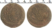 монета - 1762 – 1796 екатерина ii 5 копеек - подробная информация фото 1