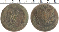 монета - 1762 – 1796 екатерина ii 5 копеек - подробная информация фото 1