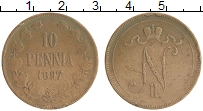 монета - 1894 – 1917 николай ii 10 пенни - подробная информация фото 1