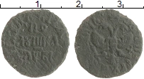 монета - 1689 – 1725 петр i 1 полушка - подробная информация фото 1