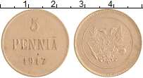 монета - 1894 – 1917 николай ii 5 пенни - подробная информация фото 1