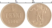 монета - 1894 – 1917 николай ii 1 пенни - подробная информация фото 1