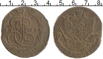 монета - 1762 – 1796 екатерина ii 5 копеек - подробная информация фото 1
