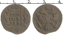 монета - 1730 – 1740 анна иоанновна 1 полушка - подробная информация фото 1