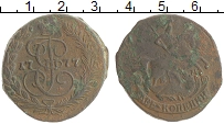 монета - 1762 – 1796 екатерина ii 2 копейки - подробная информация фото 1