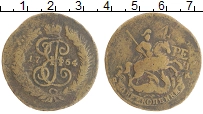 монета - 1762 – 1796 екатерина ii 2 копейки - подробная информация фото 1