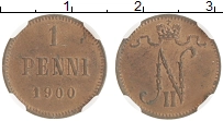 монета - 1894 – 1917 николай ii 1 пенни - подробная информация фото 1